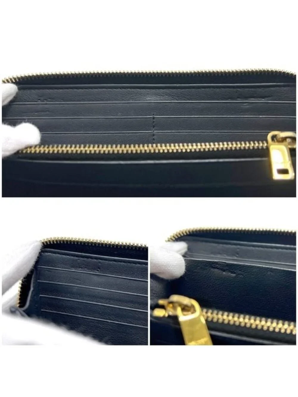 Saint Laurent Zip Around Wallet Black Cassandra Cfp - Picture 10 of 10